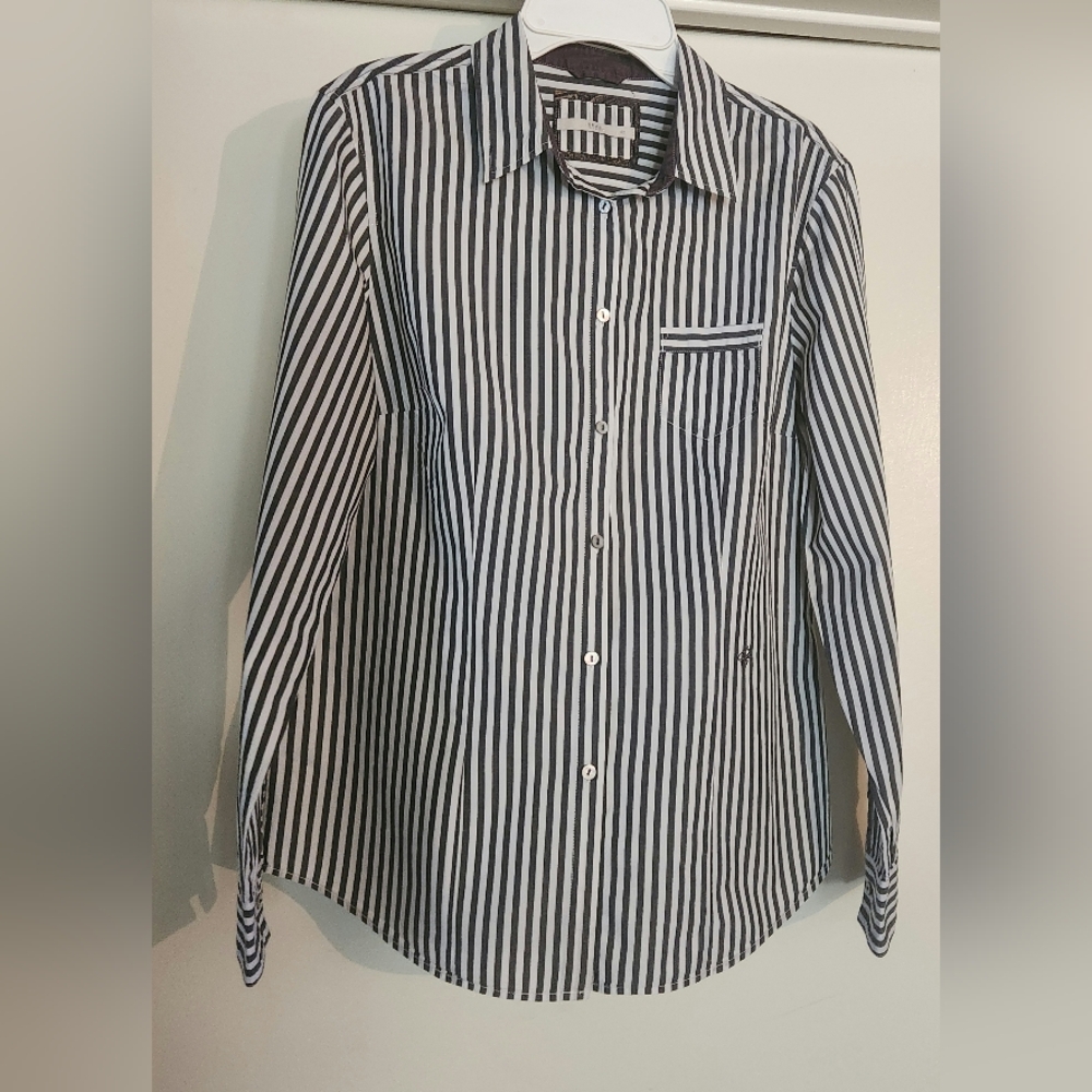 Brax Feel Good Brand Ladies Button Down Blouse EU Size 40, US 10, EUC $24